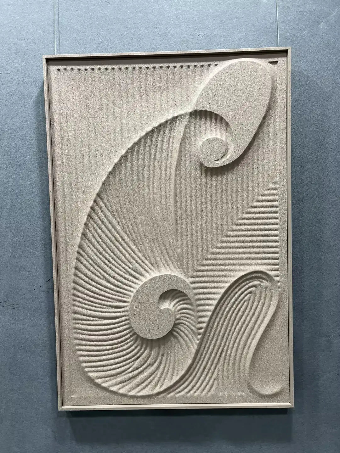 Dark Wood Carving Hand Painted Wall Art Vertical Design | Art Smiley Decor UAE
