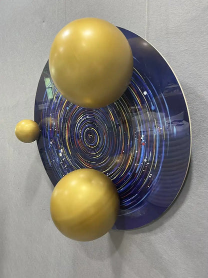Opal Crystal Porcelain Luxury Wall Art Round Design | Art Smiley Decor UAE