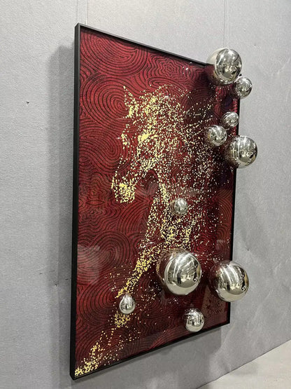 Eggshell Crystal Porcelain Luxury Wall Art Vertical Design | Art Smiley Decor UAE