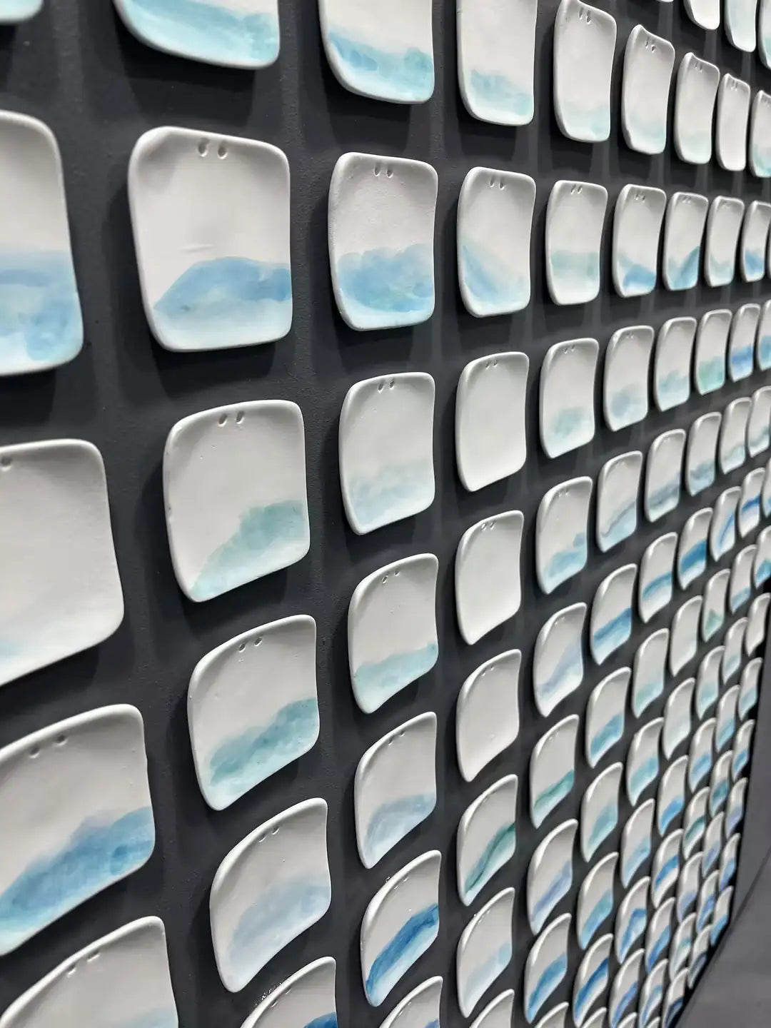 Ceramic Hand Painted Wall Art Vertical Design | Art Smiley Decor UAE