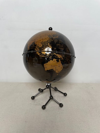 Golden Black Globe Acrylic Sculpture artistic sculpture by Artsmiley
