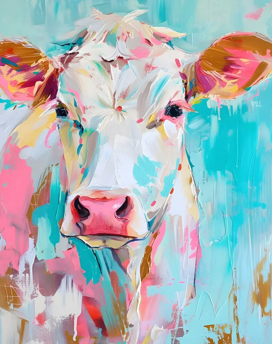 Surreal Cow In Abstract Dreamscape