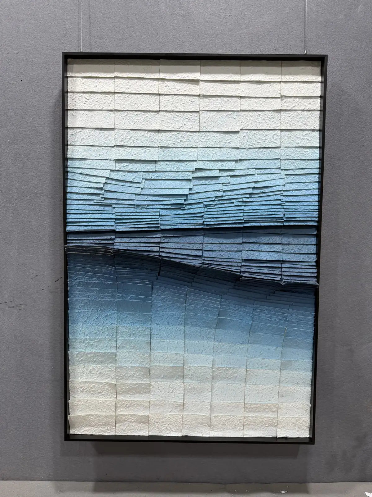 Sculpted Paper Art Contemporary Wall Decor Vertical Design | Art Smiley Decor UAE