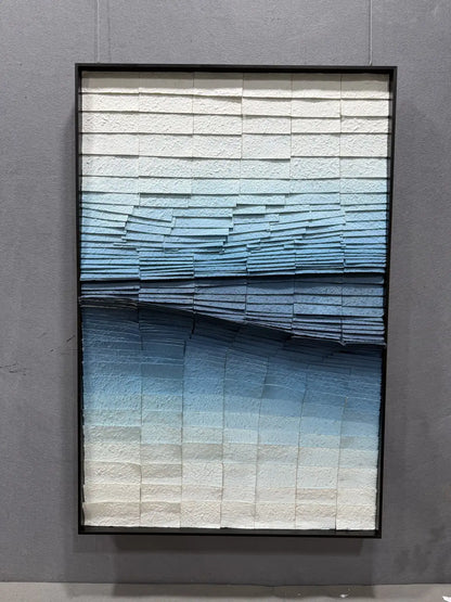 Sculpted Paper Art Contemporary Wall Decor Vertical Design | Art Smiley Decor UAE
