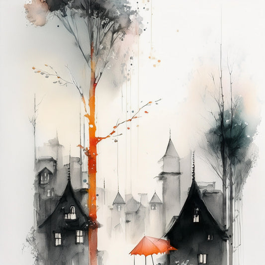 River Flowing Through Valley Wall Art