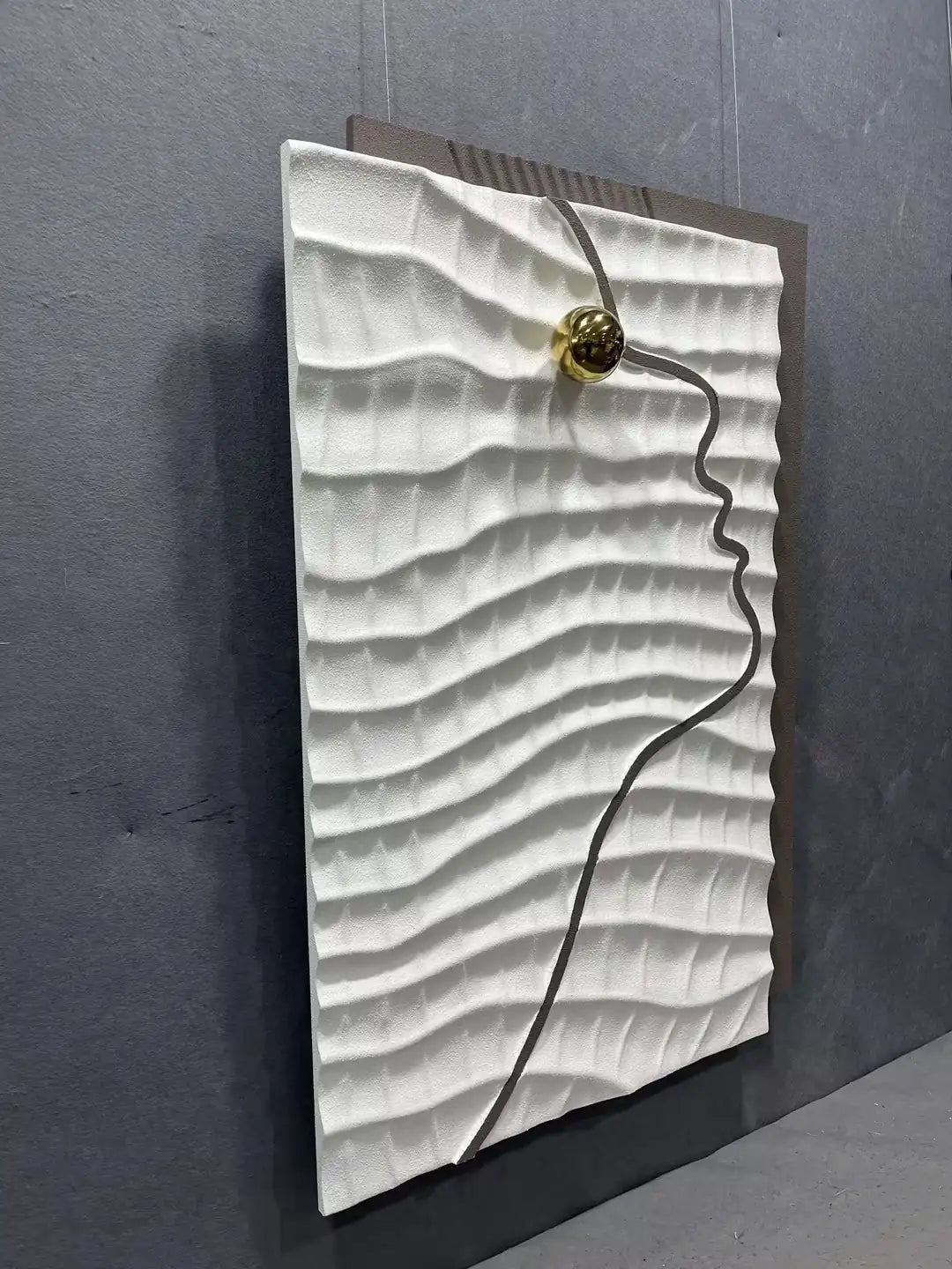 Oak Wood Carving Hand Painted Wall Art Vertical Design | Art Smiley Decor UAE