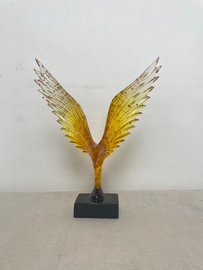 Angel Wings Gold Resin Sculpture artistic sculpture by Artsmiley