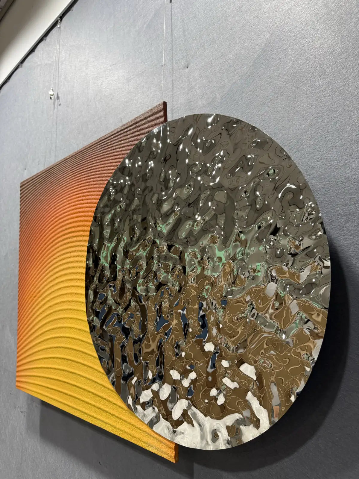 Lacquered Wood Carving Hand Painted Wall Art Landscape Design | Art Smiley Decor UAE