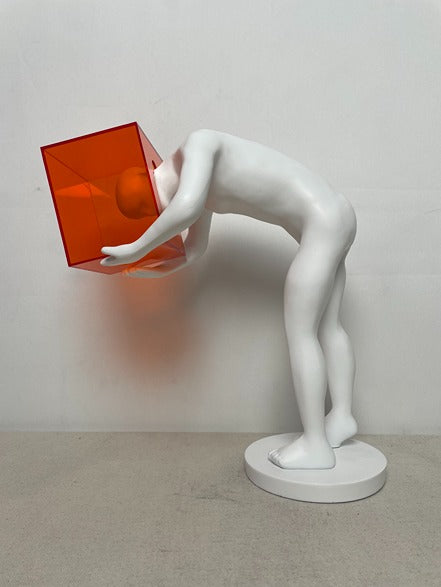 Kneeling Figure Resin Sculpture artistic sculpture by Artsmiley