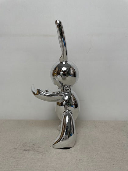 Balloon Rabbit Silver Resin Sculpture artistic sculpture by Artsmiley