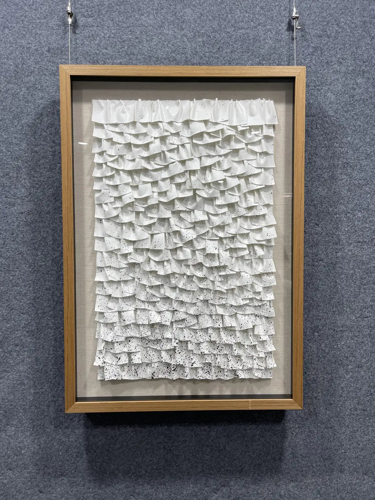 Buff Leather Texture Abstract Wall Decor Vertical Design | Art Smiley Decor UAE