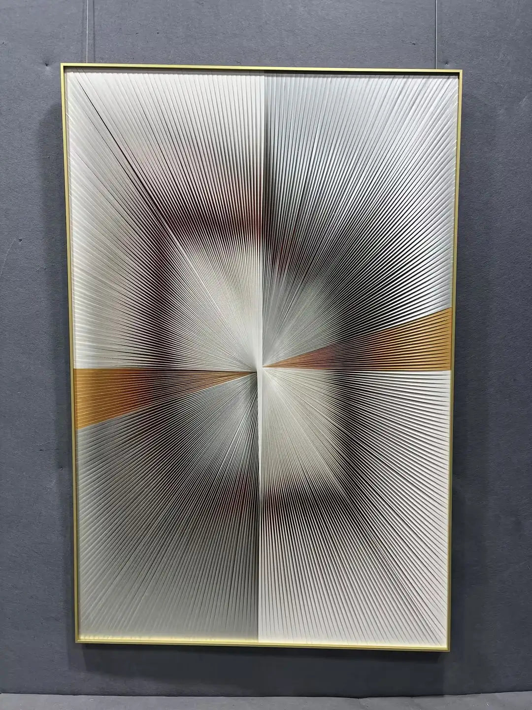 Patina Leather Texture Abstract Wall Decor Vertical Design | Art Smiley Decor UAE