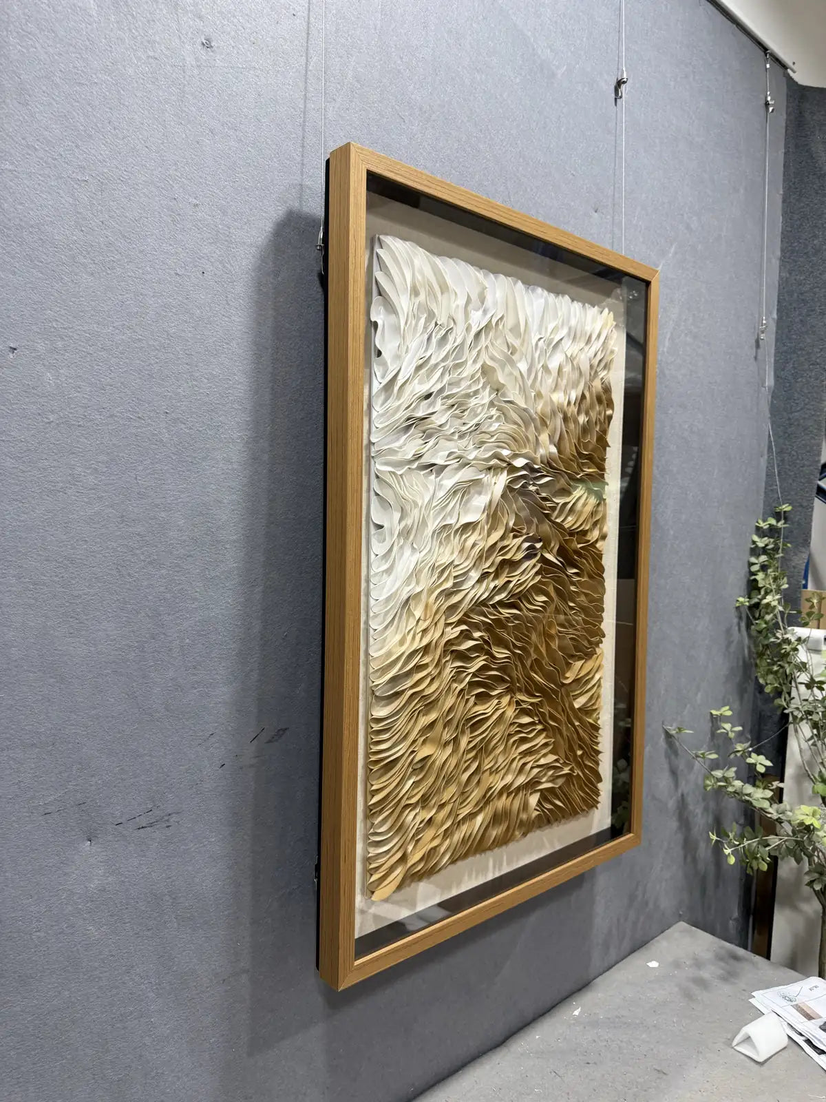 Croco Leather Texture Abstract Wall Decor Vertical Design | Art Smiley Decor UAE
