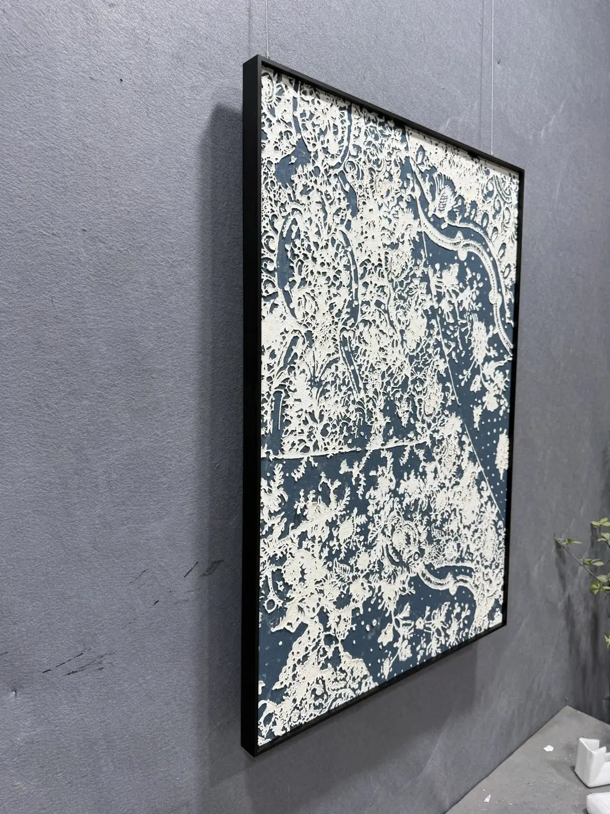 Flowing Hand Painted Abstract Wall Art Vertical Design | Art Smiley Decor UAE