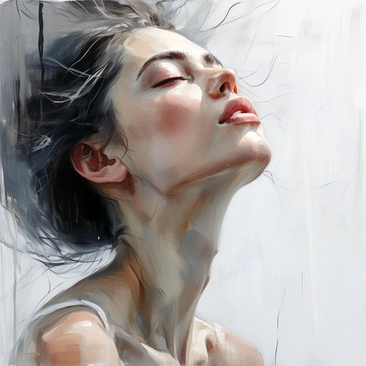 Stylized Portrait In Yellow Wall Art