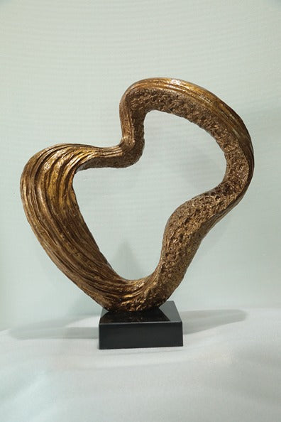 Textured Oval Resin Sculpture N3 artistic sculpture by Artsmiley