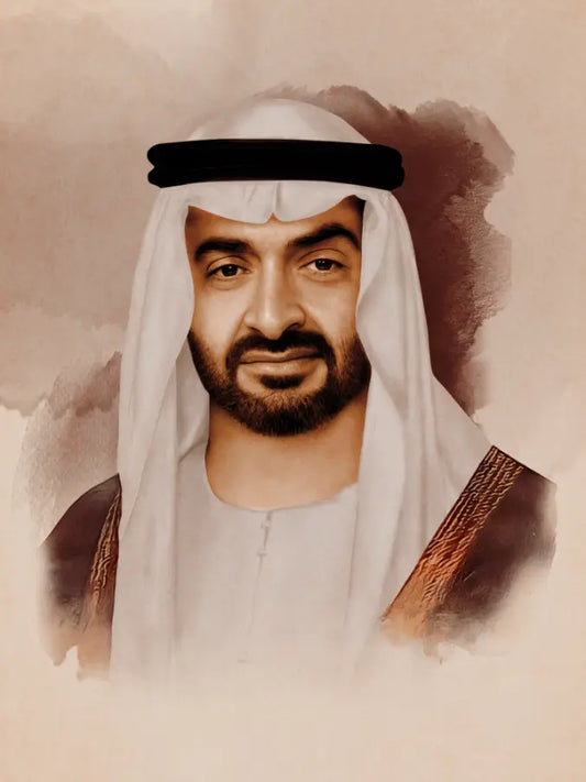 Sheikh Mohamed Bin Zayed Al Nahyan Grunge Portrait