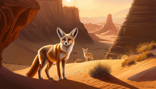 ثعالب الفنك تستكشف الصحراء العربية