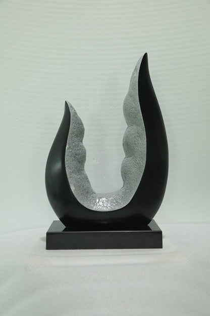 Black Flame Resin Sculpture artistic sculpture by Artsmiley