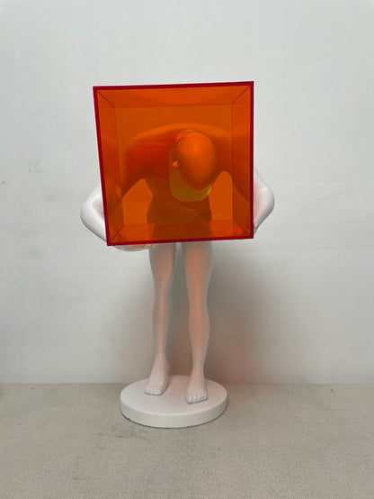 Kneeling Figure Resin Sculpture artistic sculpture by Artsmiley
