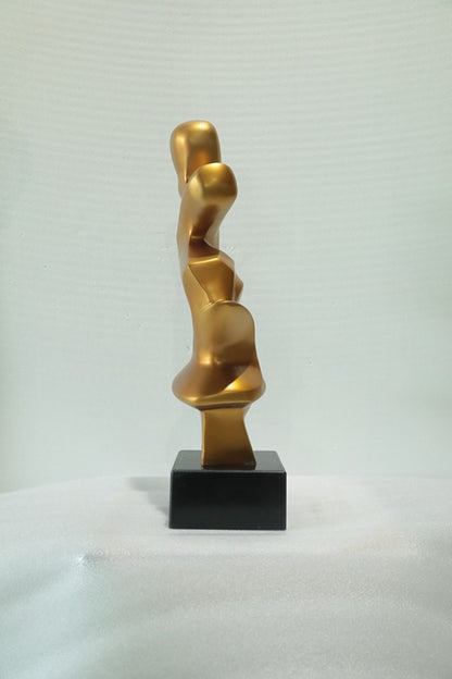 Golden Stack Resin Sculpture artistic sculpture by Artsmiley
