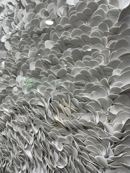 Sculpted Leather Texture Abstract Wall Decor Square Design | Art Smiley Decor UAE