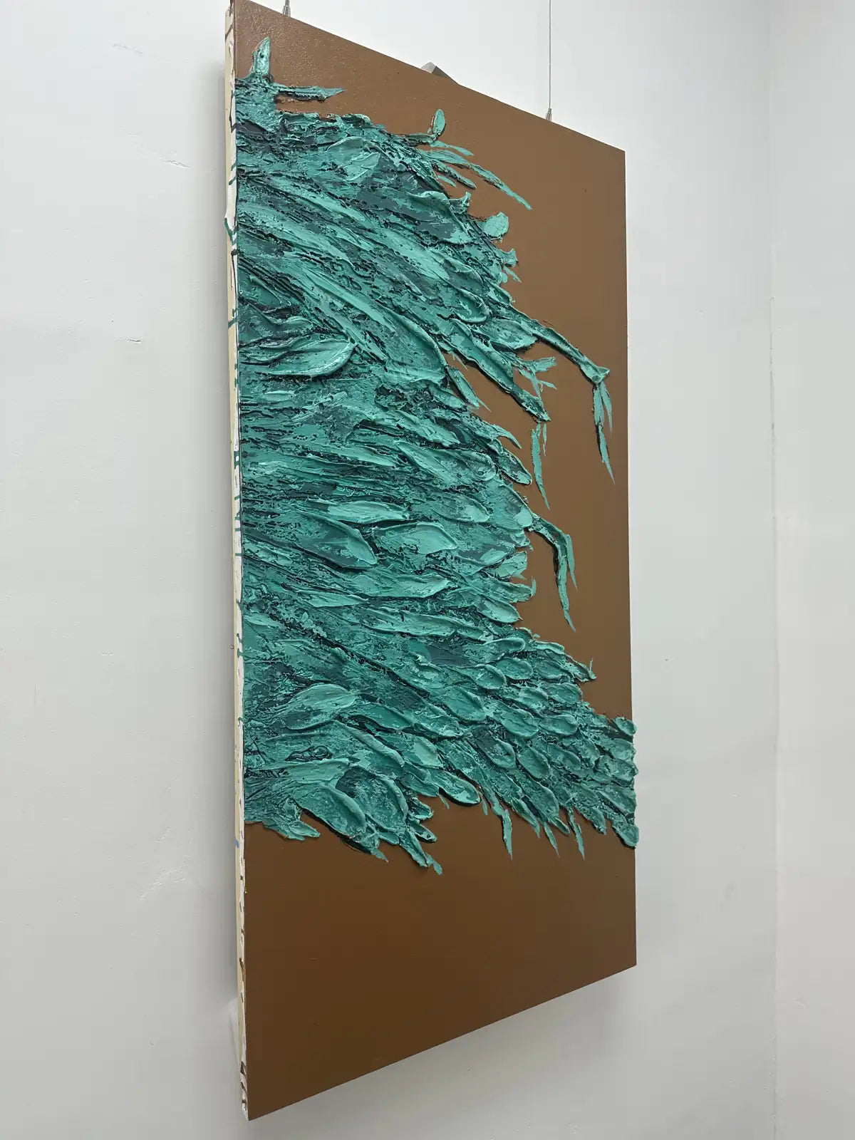 Minimal Hand Painted Abstract Wall Art Vertical Design | Art Smiley Decor UAE