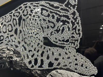 Crystal Leopard Wall Decor Landscape Design | Art Smiley Decor UAE