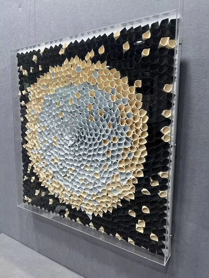 Relief Paper Art Contemporary Wall Decor Square Design | Art Smiley Decor UAE