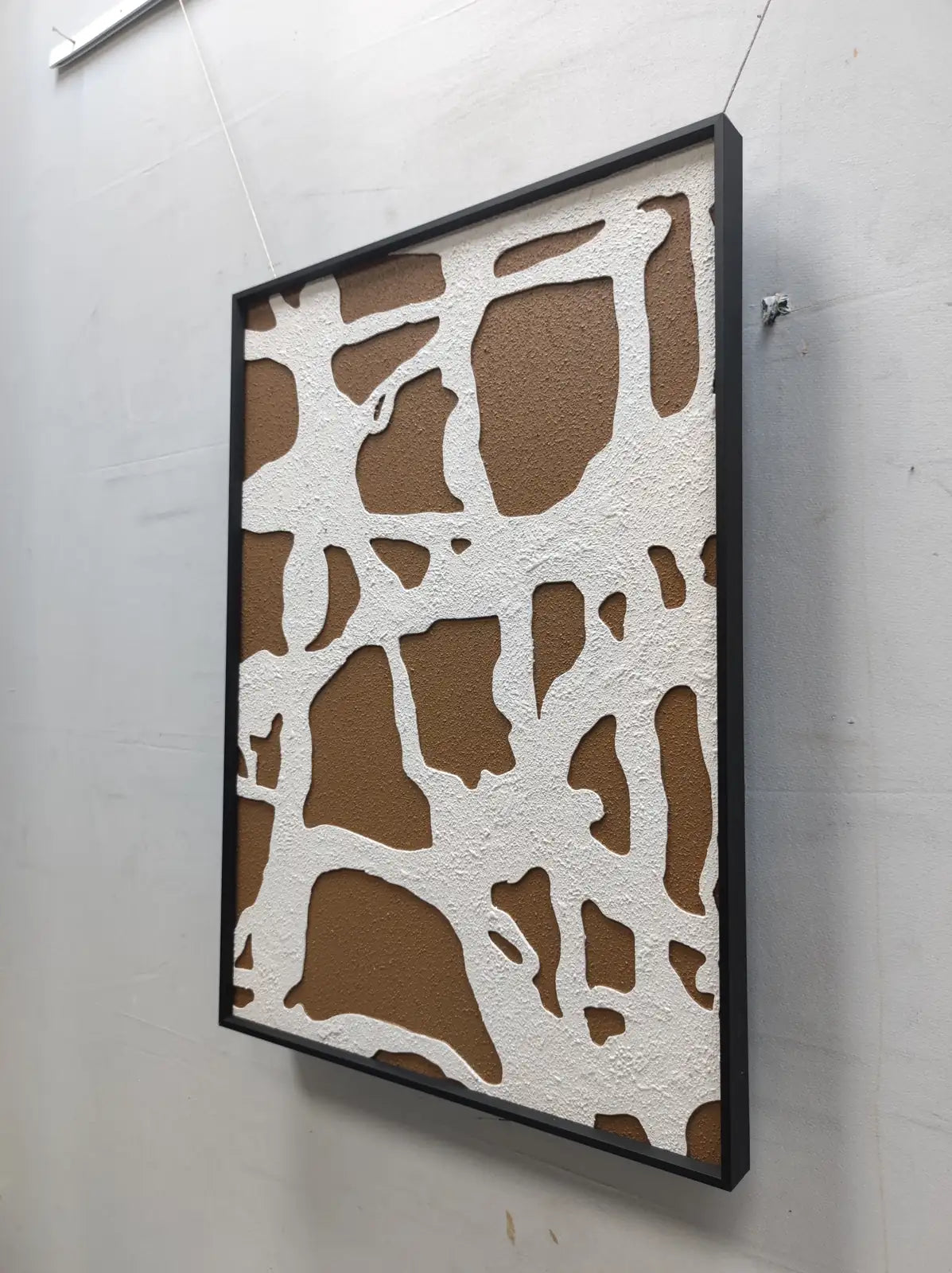 Birch Wood Carving Hand Painted Wall Art Vertical Design | Art Smiley Decor UAE