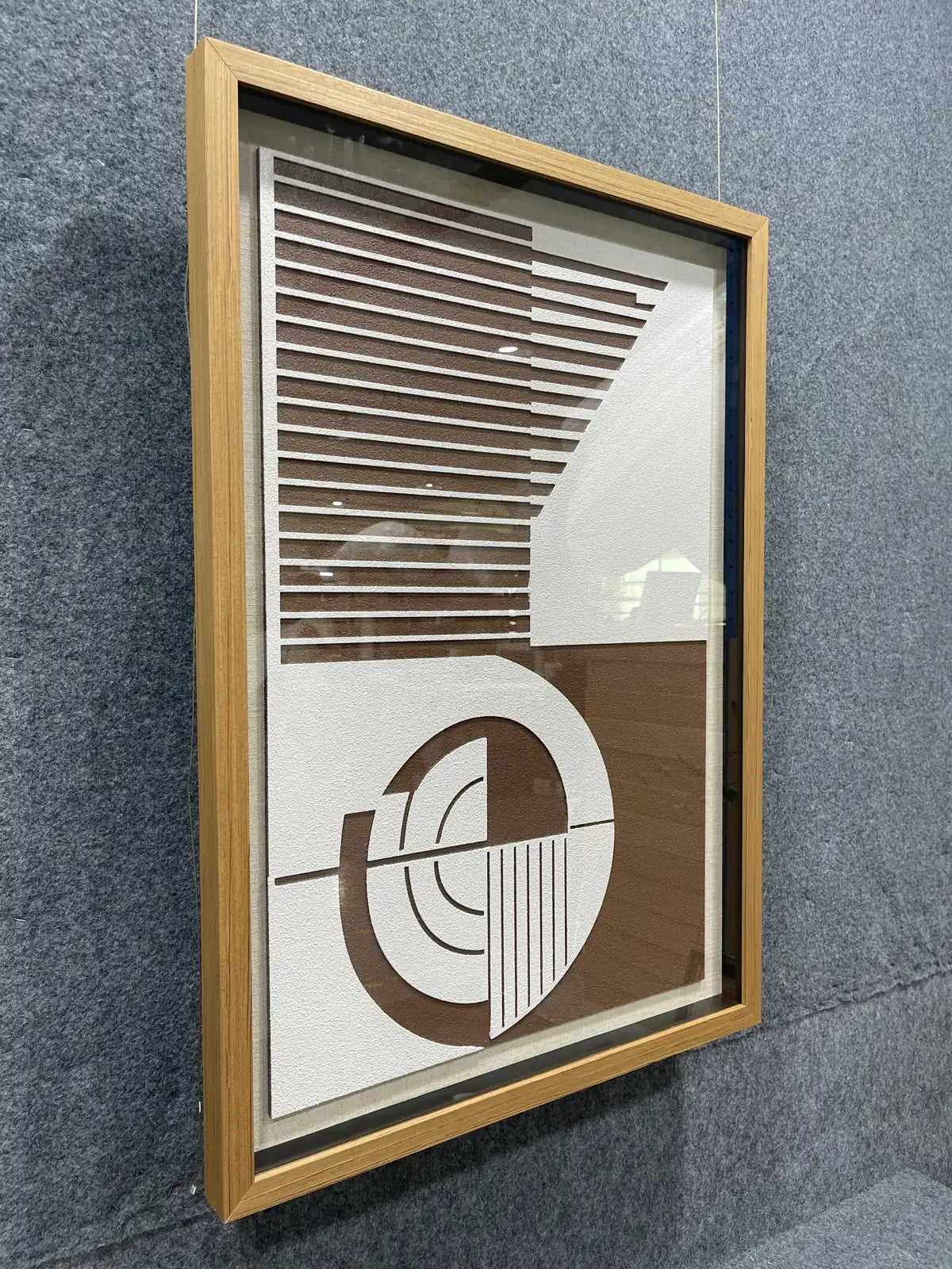 Ivory Acrylic Abstract Wall Art Vertical Design | Art Smiley Decor UAE