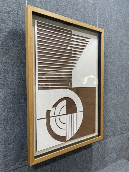 Ivory Acrylic Abstract Wall Art Vertical Design | Art Smiley Decor UAE
