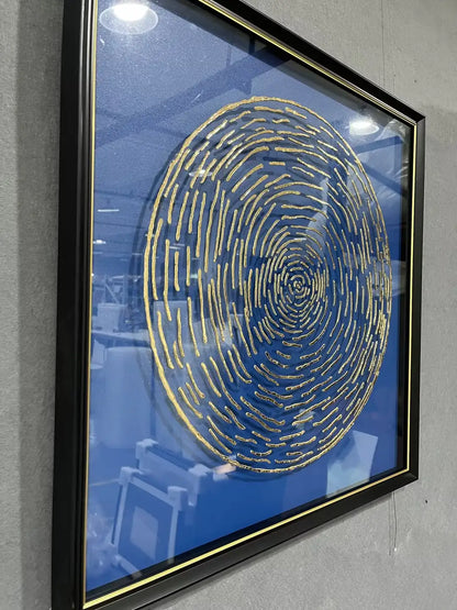 Gilded Gold Foil Abstract Wall Art Square Design | Art Smiley Decor UAE