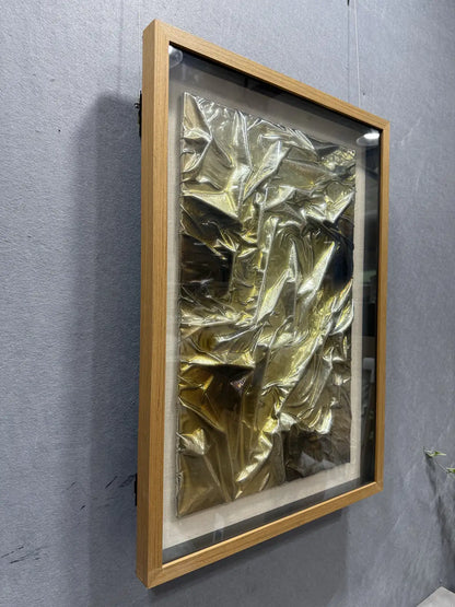 Lacquered Leather Texture Abstract Wall Decor Vertical Design | Art Smiley Decor UAE