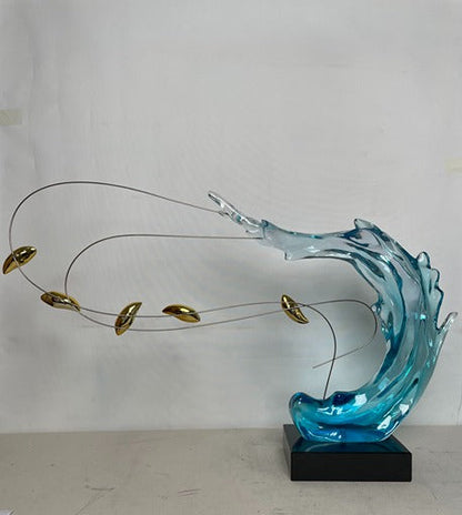 Ocean Wave Resin Sculpture artistic sculpture by Artsmiley