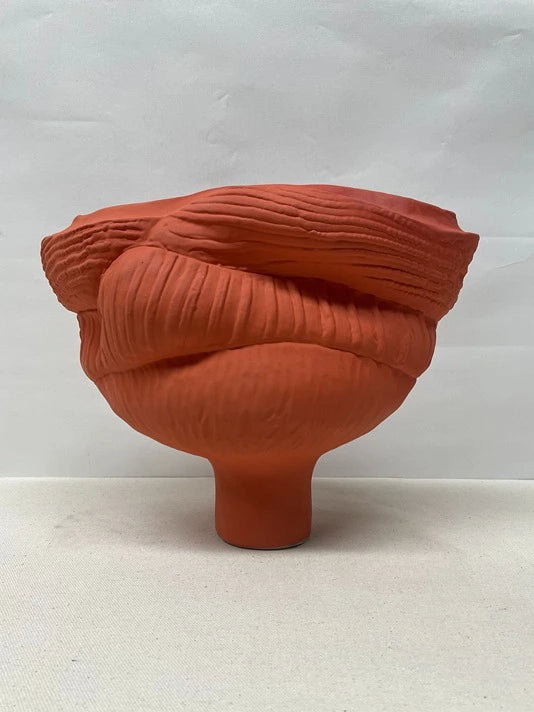 Terracotta Pedestal Ceramic Bowl
