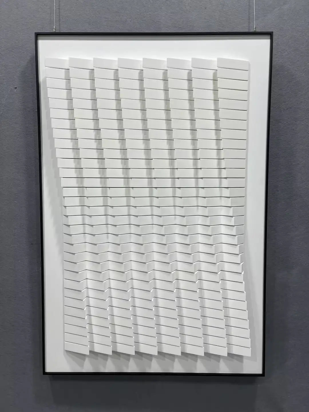 Textured Wood Carving Hand Painted Wall Art Vertical Design | Art Smiley Decor UAE