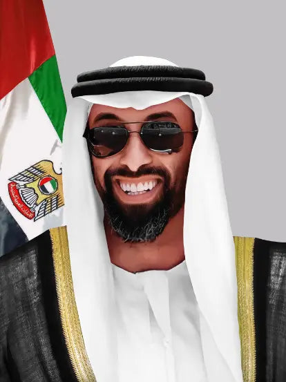 الشيخ طحنون بن محمد آل نهيان2 صورة العلم الرمادي