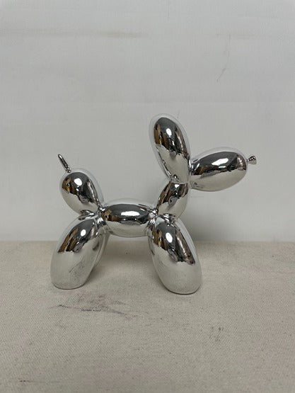 Balloon Dog Silver Resin Sculpture artistic sculpture by Artsmiley