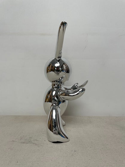 Balloon Rabbit Silver Resin Sculpture artistic sculpture by Artsmiley