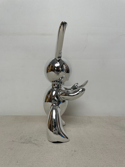 Balloon Rabbit Silver Resin Sculpture artistic sculpture by Artsmiley
