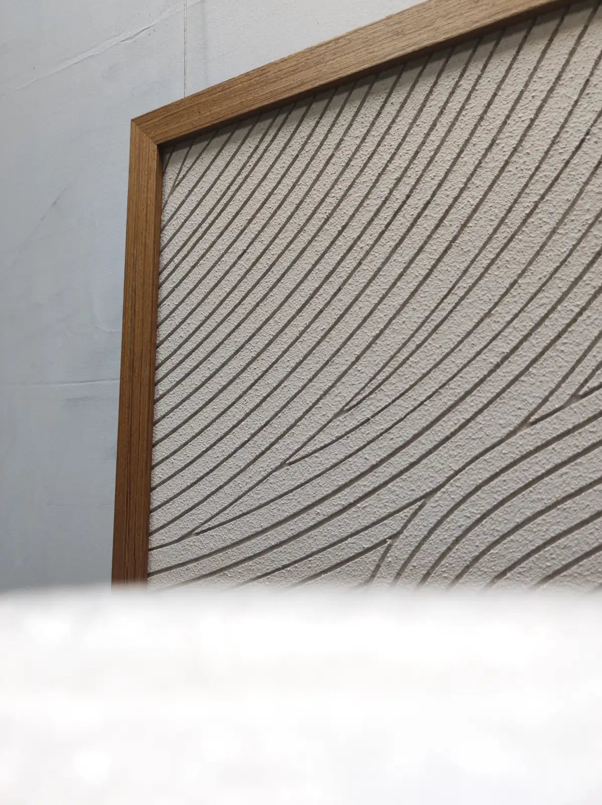 Wabi Wood Carving Hand Painted Wall Art Vertical Design | Art Smiley Decor UAE