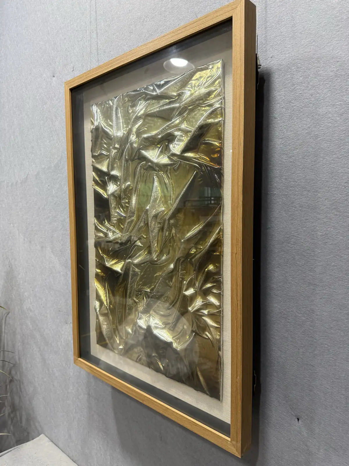 Lacquered Leather Texture Abstract Wall Decor Vertical Design | Art Smiley Decor UAE