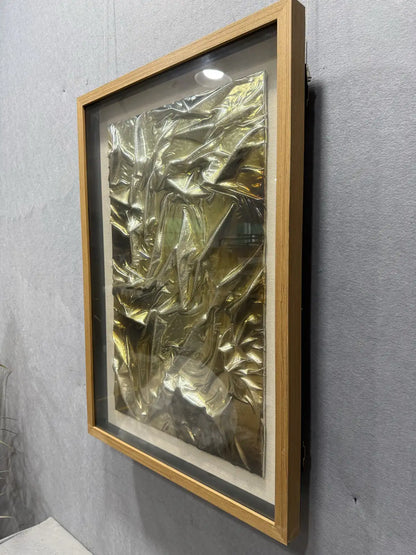 Lacquered Leather Texture Abstract Wall Decor Vertical Design | Art Smiley Decor UAE