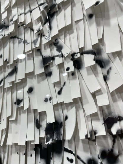 Tanned Leather Texture Abstract Wall Decor Vertical Design | Art Smiley Decor UAE