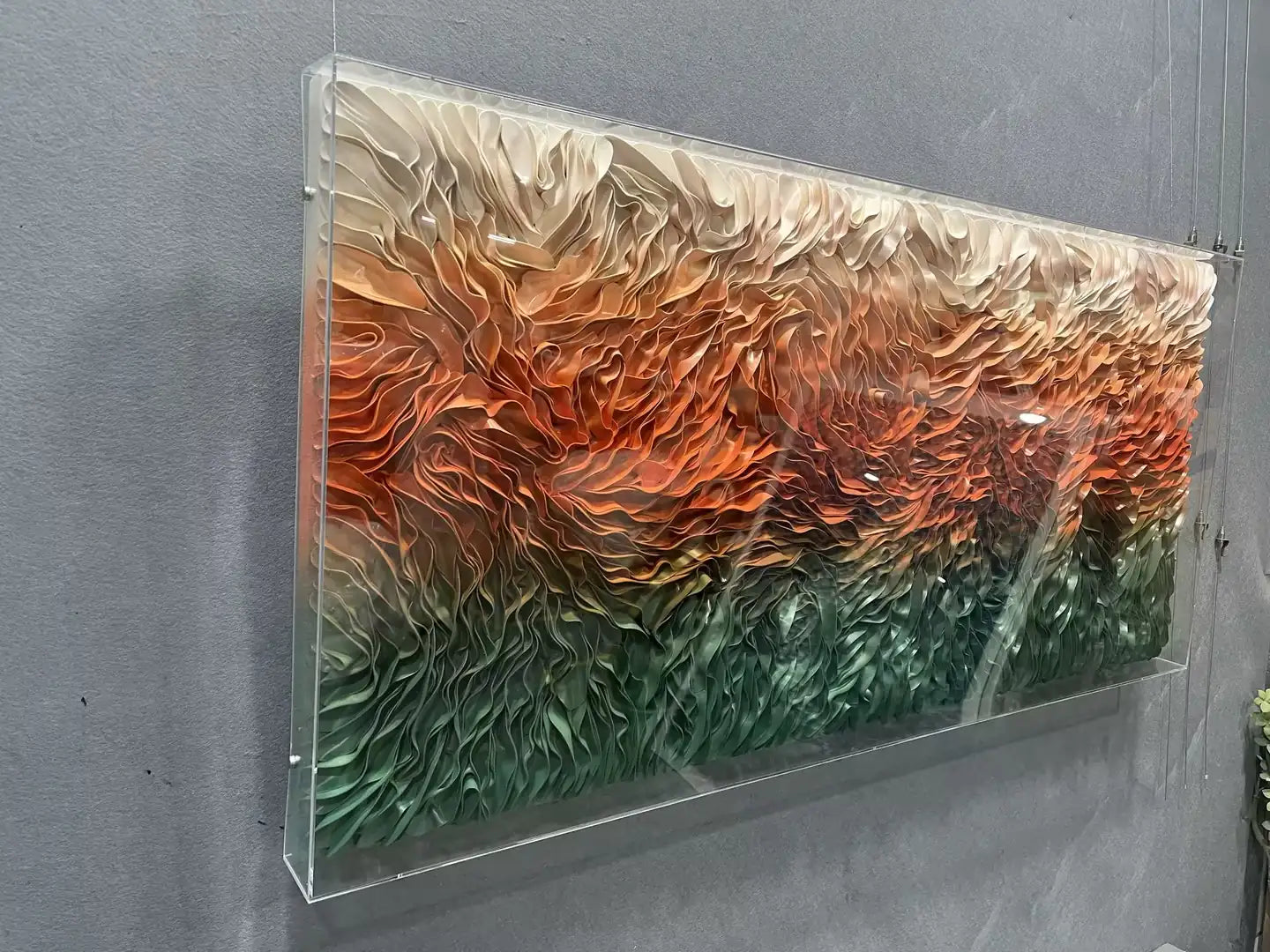 Dark Leather Texture Abstract Wall Decor Landscape Design | Art Smiley Decor UAE