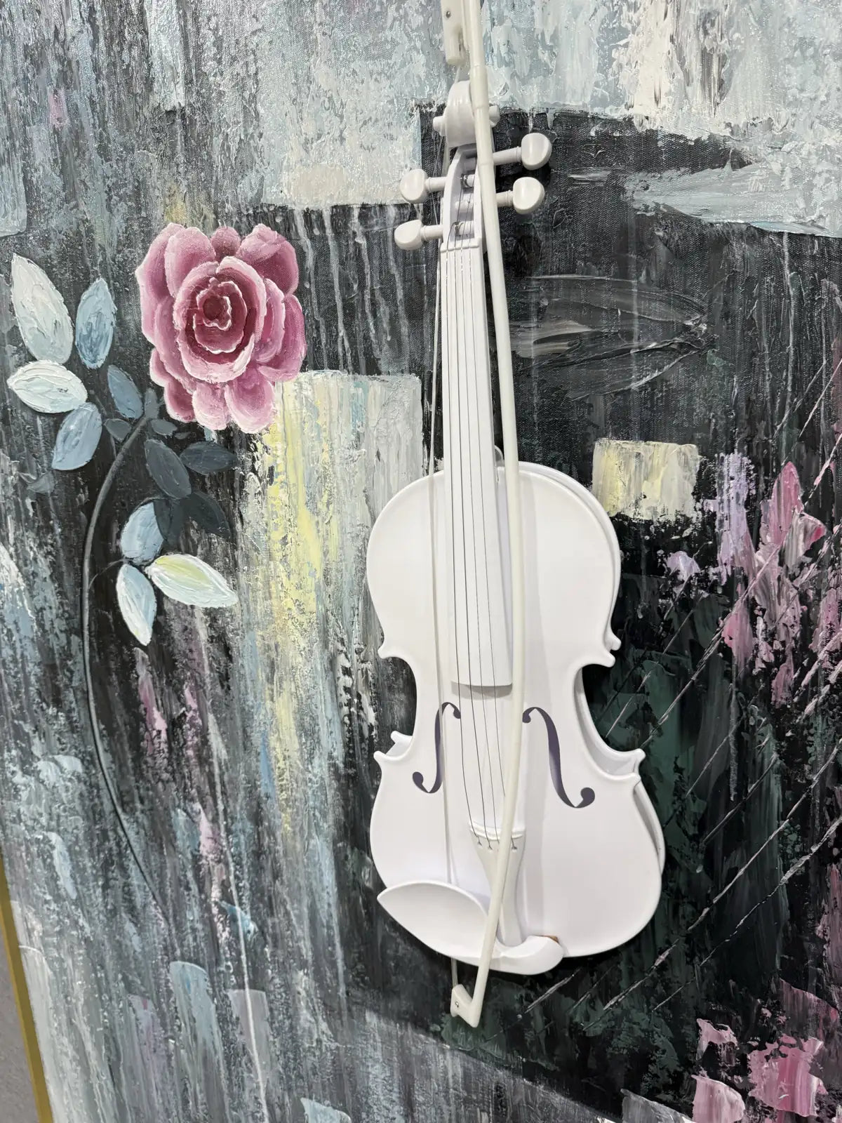 Splatter Hand Painted Abstract Wall Art Vertical Design | Art Smiley Decor UAE