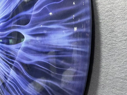 Sculpted Wood Carving Hand Painted Wall Art Round Design | Art Smiley Decor UAE