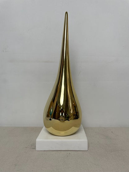 Golden Tall Spire Resin Sculpture N2 artistic sculpture by Artsmiley