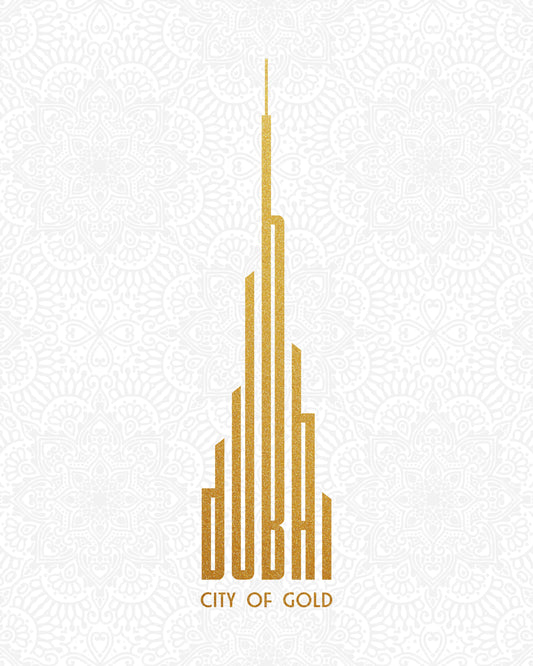 Dubai City Of Gold With White Pattern